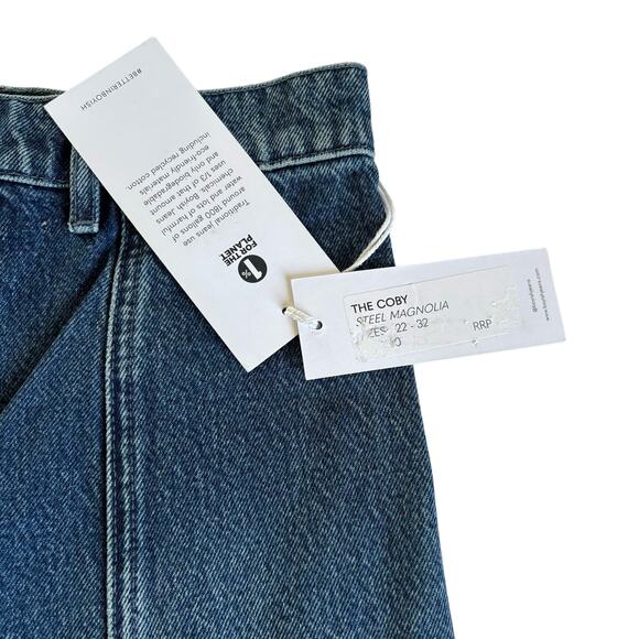 Revolve Boyish The Coby Steel Magnolia Denim High Rise Straight Jeans Size 26 - Picture 3 of 10